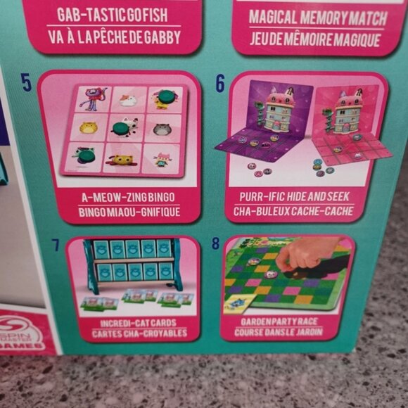 Board Games 8-in-1 Gabby's Dollhouse Kids Fun Toys - Picture 5 of 9